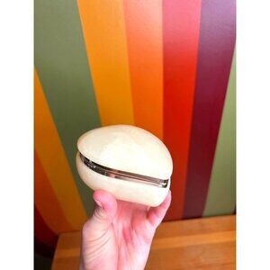 Alabaster Stone marble design trinket dish jewellery box hand carved Italy